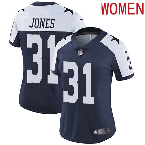 2019 Women Dallas Cowboys 31 Jones blue Nike Vapor Untouchable Limited NFL Jersey